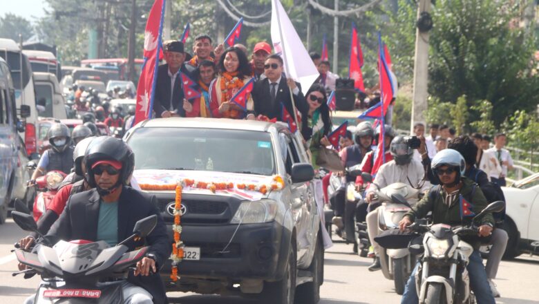 पारालिम्पिकमा पदक जितेकी पलेशालाई भव्य स्वागत